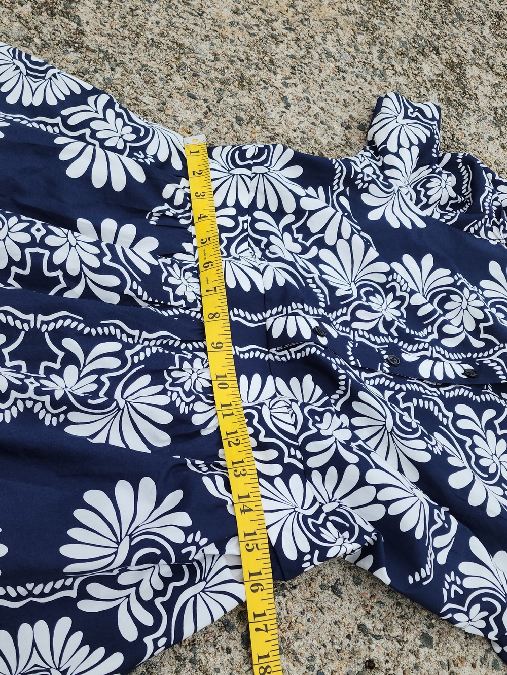 Boden Blue Ivy Cotton Floral Midi Dress in Blue & White Size 12 NWT - Picture 10 of 11